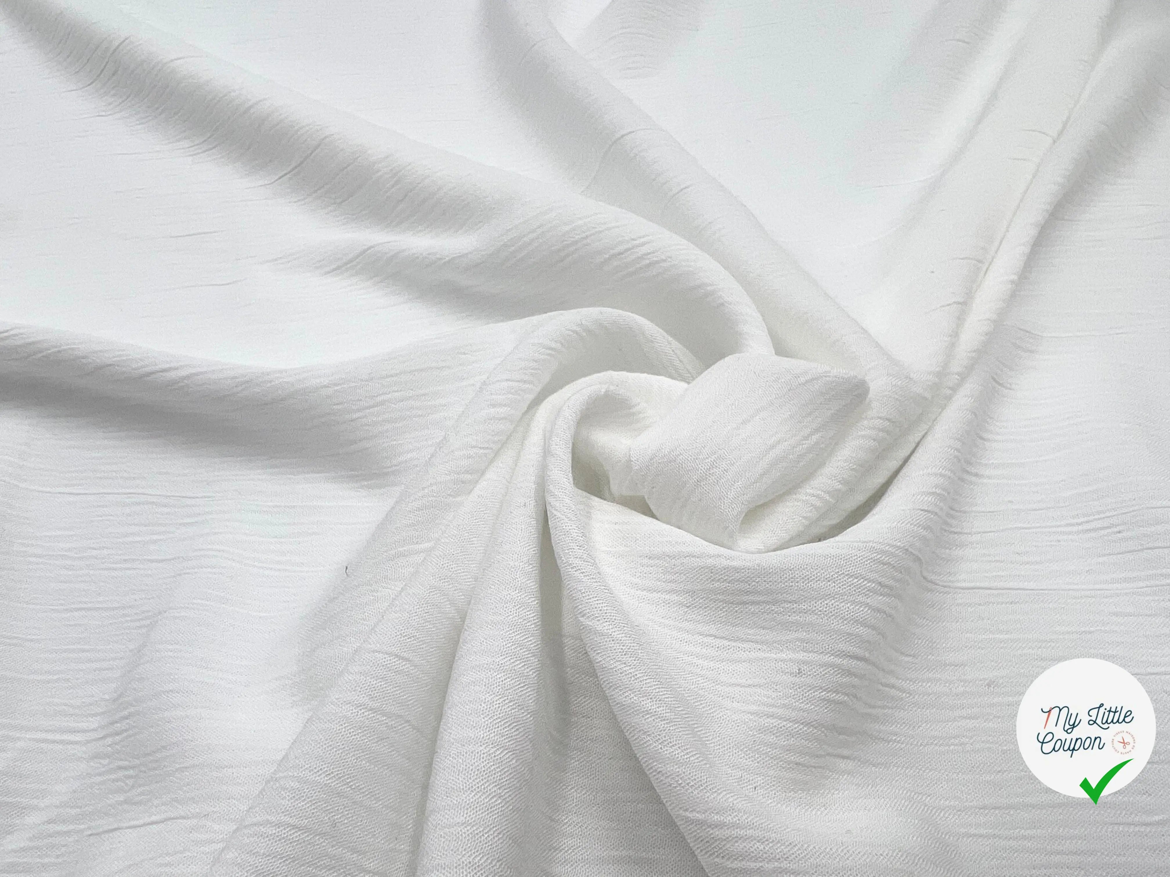 CRÉPON VISCOSE BLANC - My Little Coupon - tissu - coudre