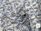 CRÊPON VISCOSE IMPRIMÉ FLORA PROVENZA BLEU MSO