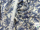 CRÊPON VISCOSE IMPRIMÉ FLORA PROVENZA BLEU MSO