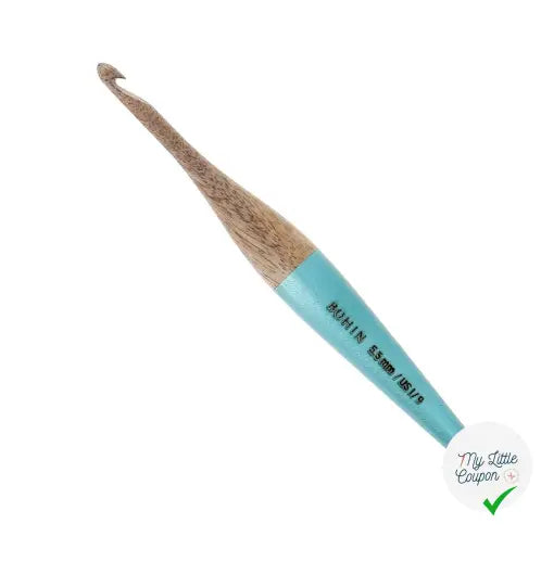 CROCHET EN BOIS DE MANGUIER BLEU - My Little Coupon