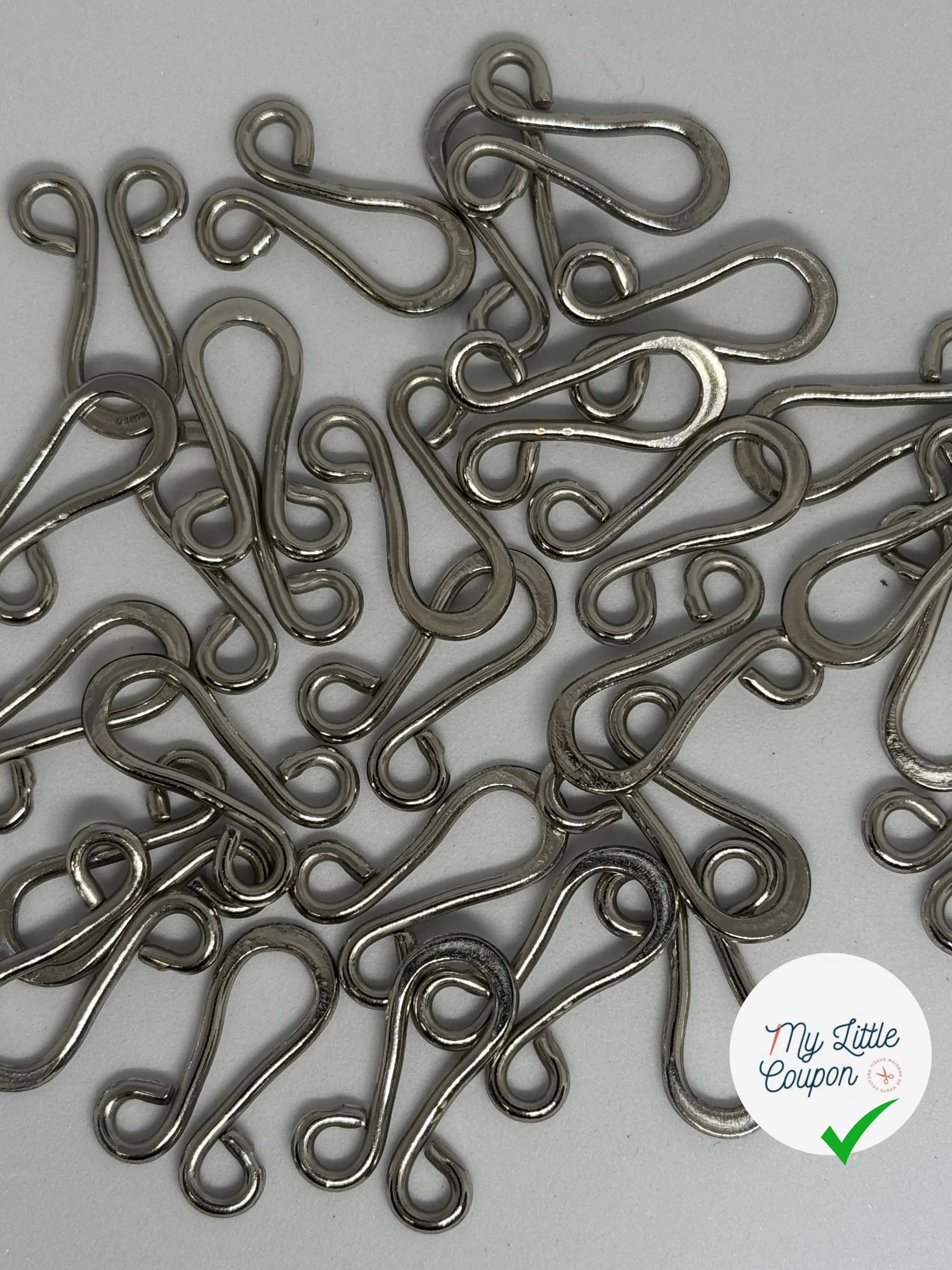 CROCHET FEMELLE MÉTAL ARGENTÉ DÉCORATIF - My Little Coupon