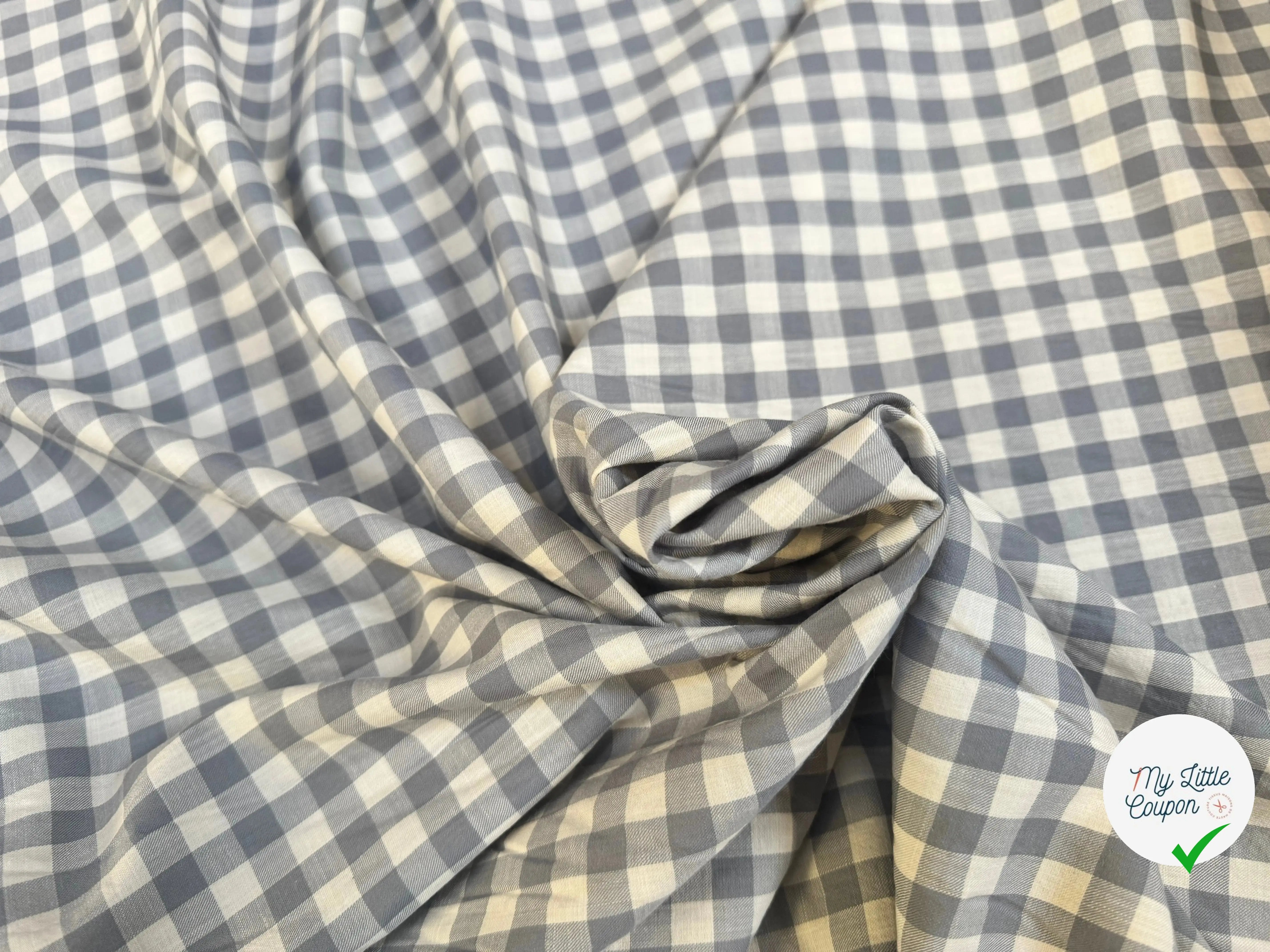 TISSU CHEMISE TRAPPEUR DAMIER DUVETEUX - My Little Coupon