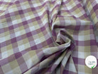 BATISTE DE COTON TISSÉ TEINT À CARREAUX VIOLET - My Little Coupon
