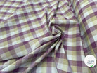 BATISTE DE COTON TISSÉ TEINT À CARREAUX VIOLET - My Little Coupon