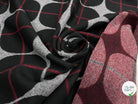CABAN LAINE CARREAUX GÉOMETRIQUE ROUGE NOIR - My Little Coupon