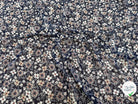 CHIFFON PRINTED JOLIES FLEURS FOND MARINE - My Little Coupon