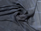(Chute) COTON ARMURÉ BLEU NAVY MOTIFS CARREAUX TONS SUR TONS - My Little Coupon