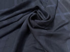 (Chute) COTON ARMURÉ BLEU NAVY MOTIFS CARREAUX TONS SUR TONS - My Little Coupon