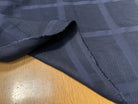 (Chute) COTON ARMURÉ BLEU NAVY MOTIFS CARREAUX TONS SUR TONS - My Little Coupon