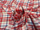 COTON CHEMISE CARREAUX PRINCE DE GALLE ROUGE ET BLEU - My Little Coupon