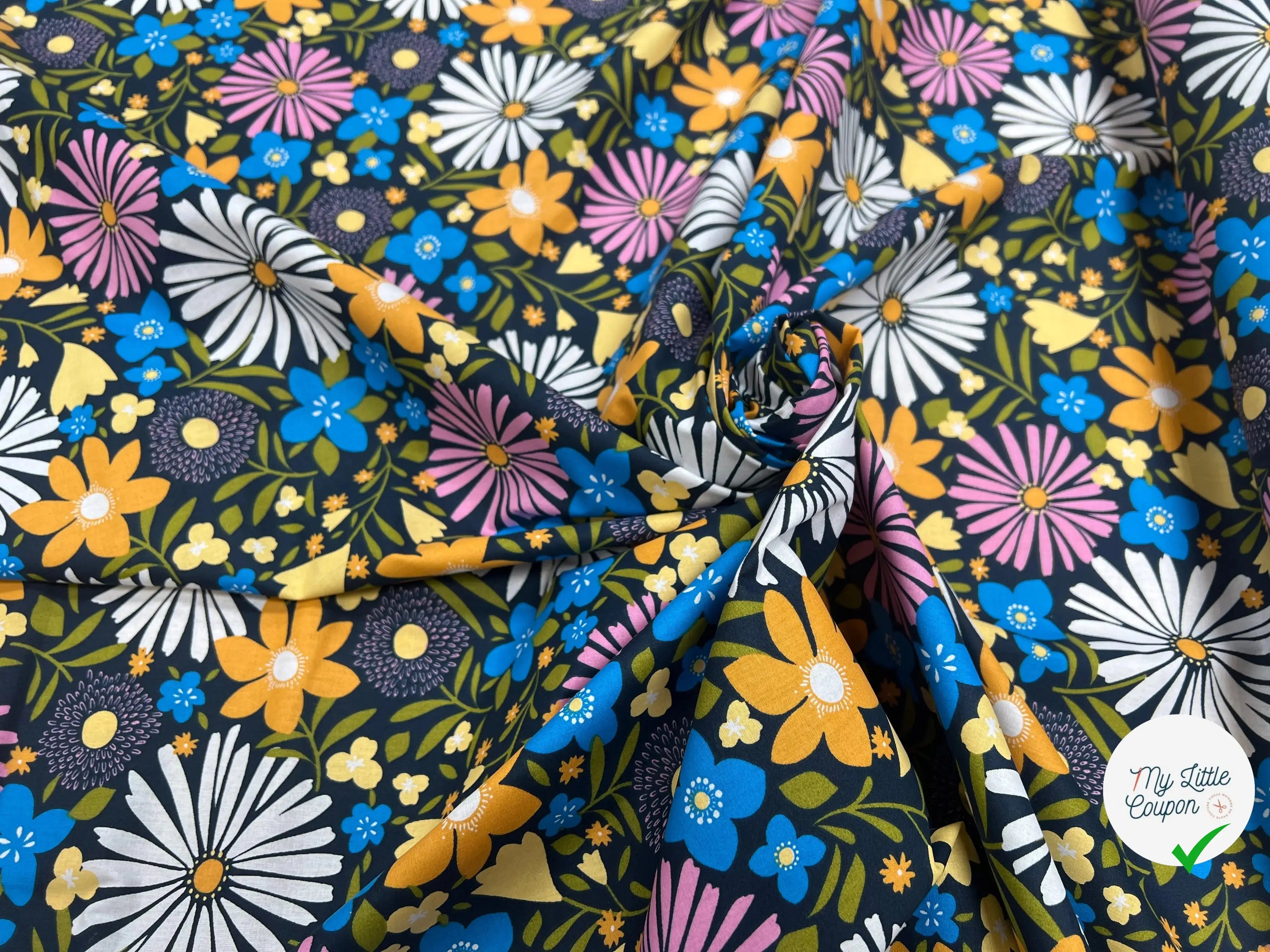 COTON CHOUPETTE BLEU / JAUNE 2B L2 150 - My Little Coupon
