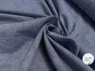 COTON EFFET LIN BLEU FONCÉ LIGNES BLANC - My Little Coupon