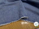 COTON EFFET LIN BLEU FONCÉ LIGNES BLANC - My Little Coupon