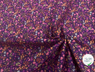 COTON IMPRIMÉ BIBURY VIOLET / JAUNE BIBURFJBE37ARL - My Little Coupon