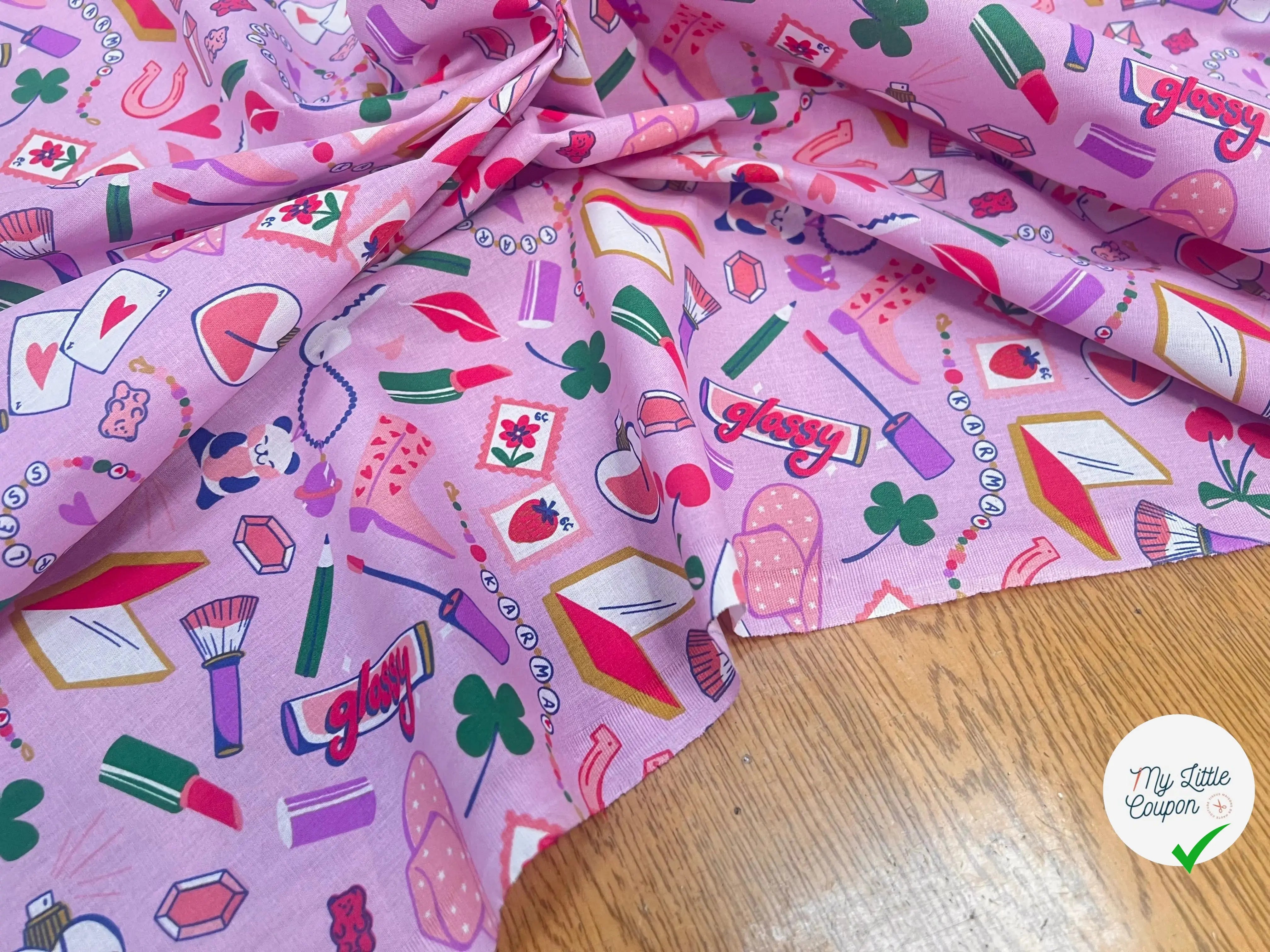 COTON IMRIMÉ KARMASH VIOLET / ROSE 1U L1 150 - My Little Coupon