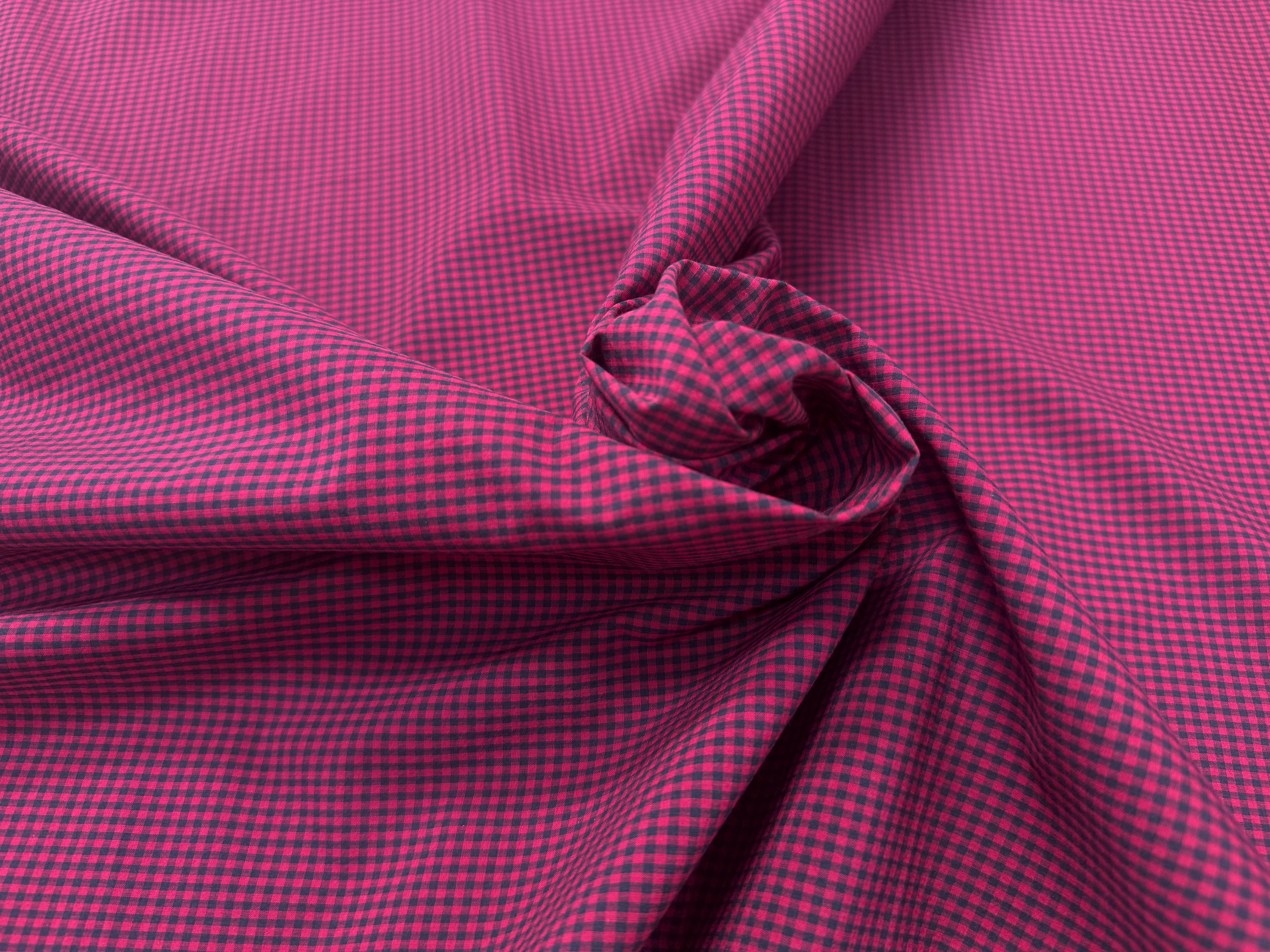 COTON LÉGER PETIT CARREAUX ROSE ET NOIR - My Little Coupon