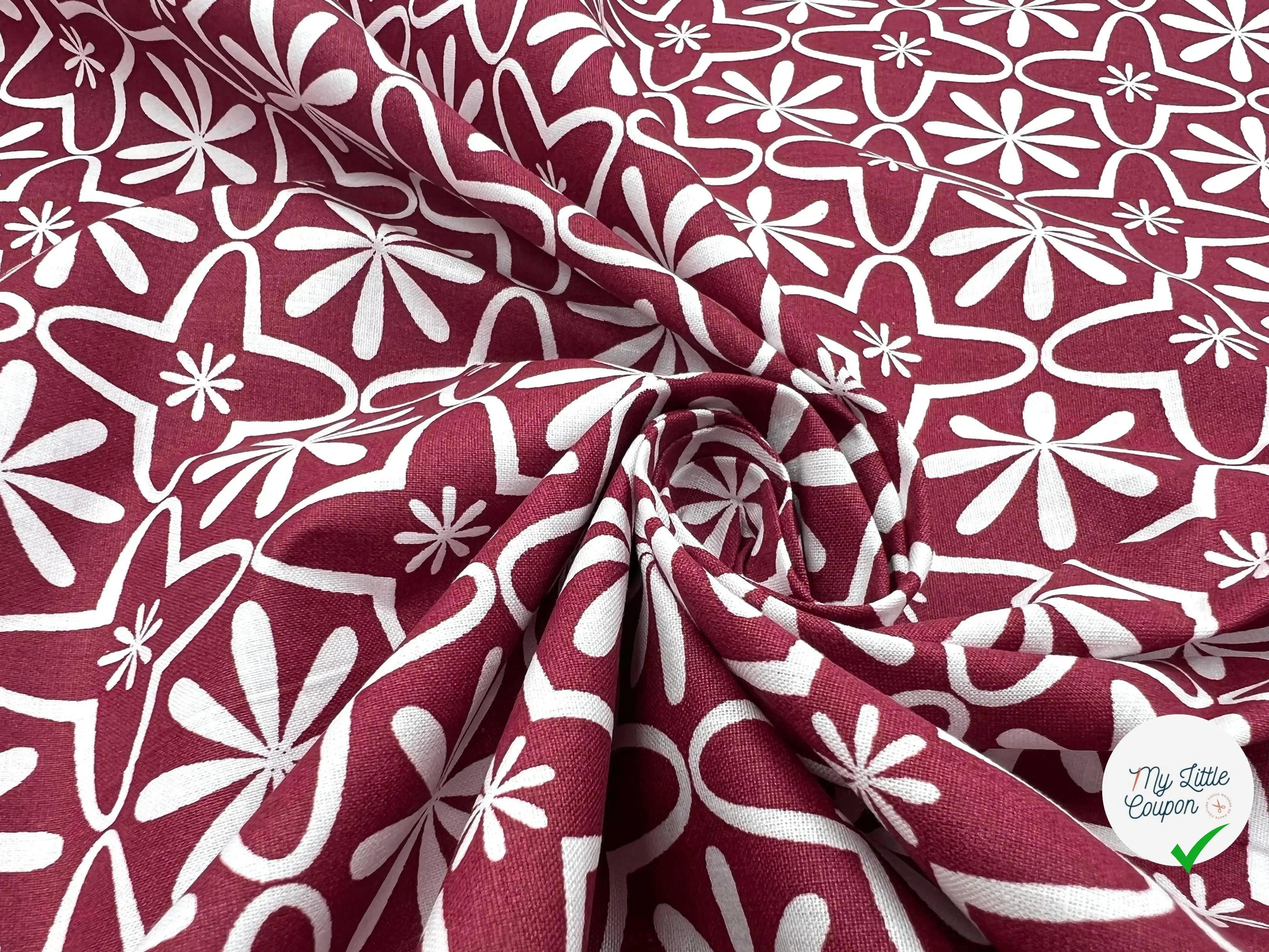 COTONNADE CHAYA CARMIN - My Little Coupon - tissu - coudre