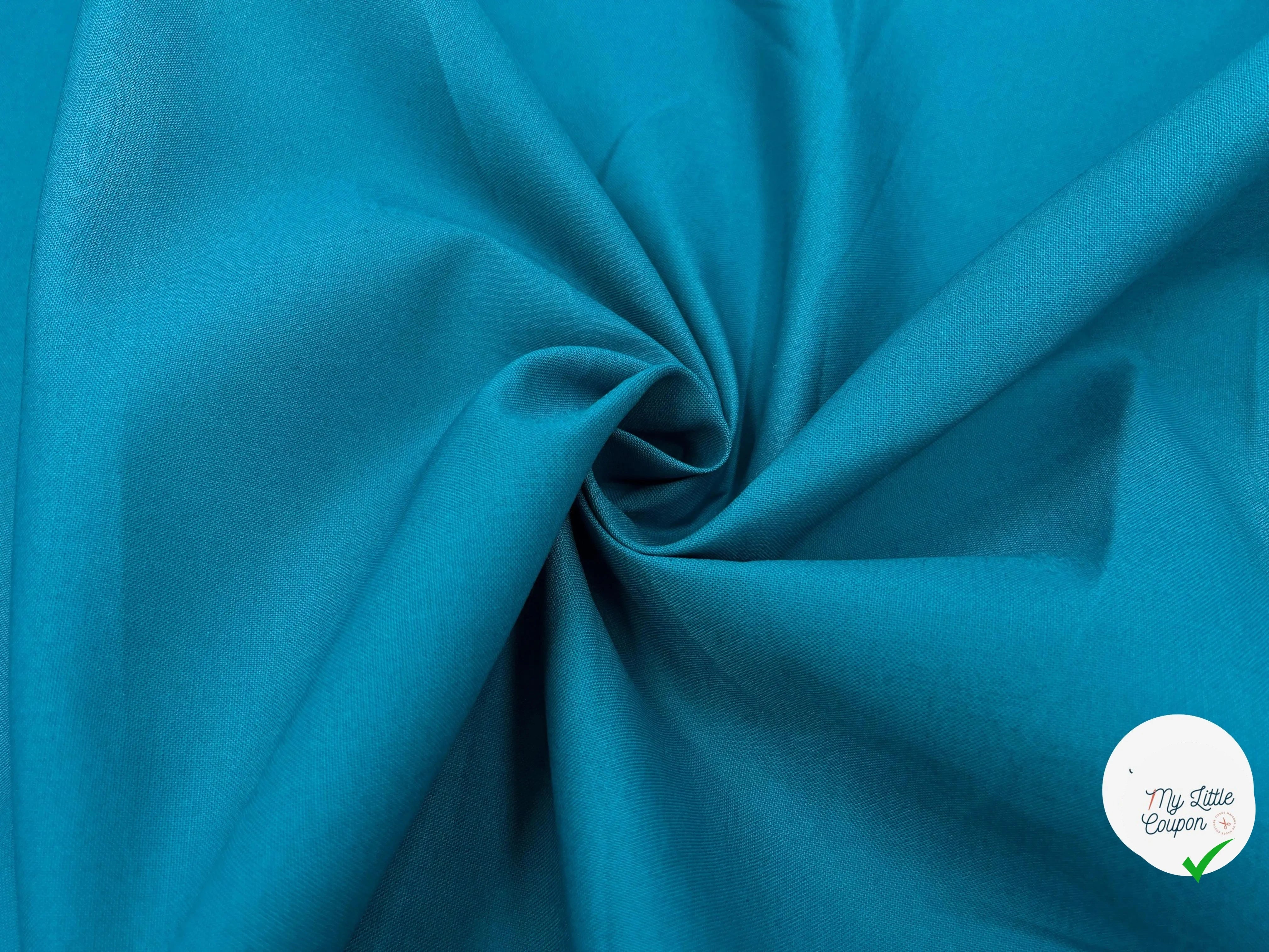 COTONNADE UNIE BLEU CANARD FONCÉ - My Little Coupon - tissu - coudre