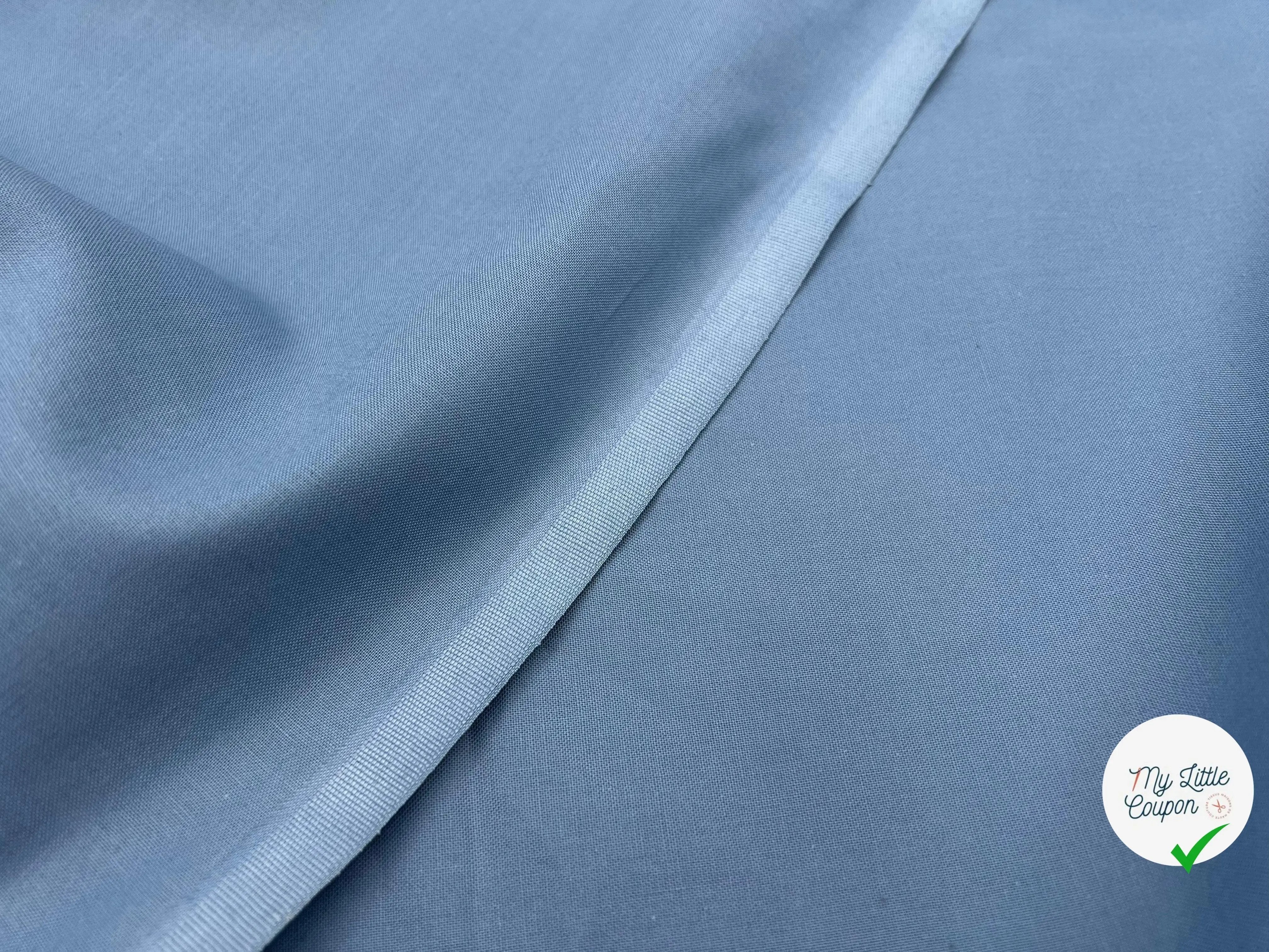 COTONNADE UNIE BLEU DENIM - My Little Coupon - tissu - coudre