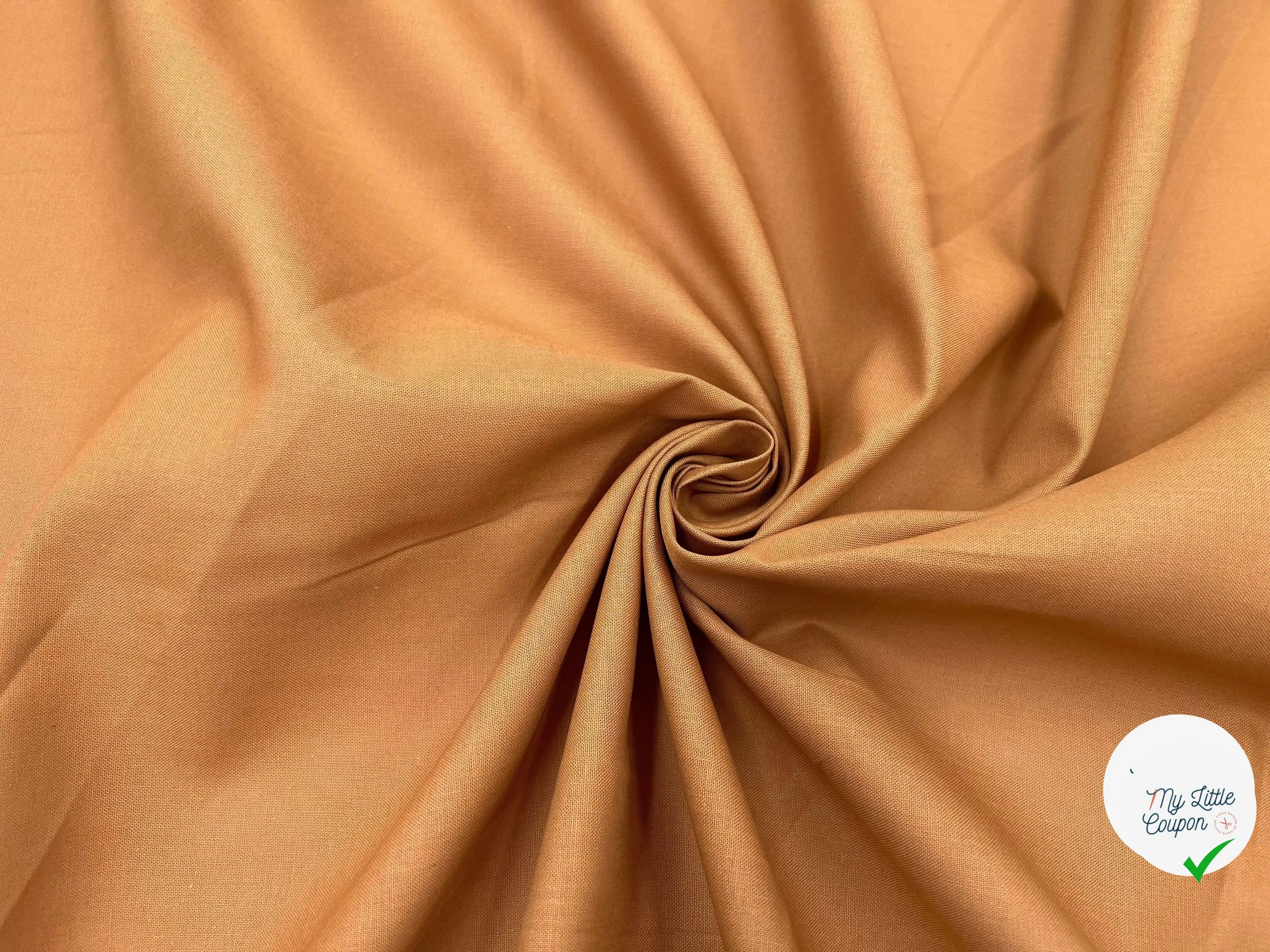 COTONNADE UNIE CAMEL DÉSERT - My Little Coupon - tissu - coudre