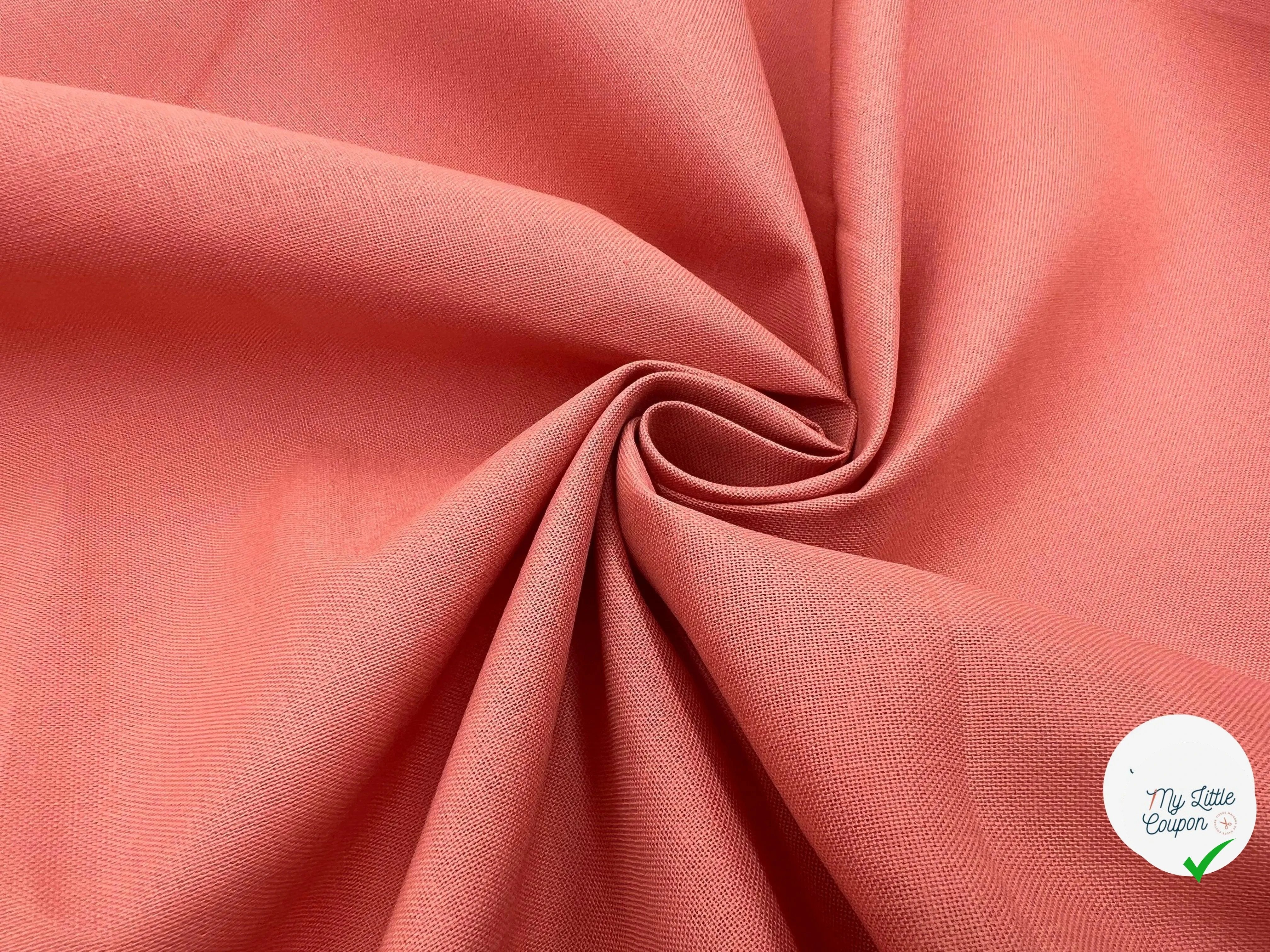 COTONNADE UNIE MARSALA - My Little Coupon - tissu - coudre