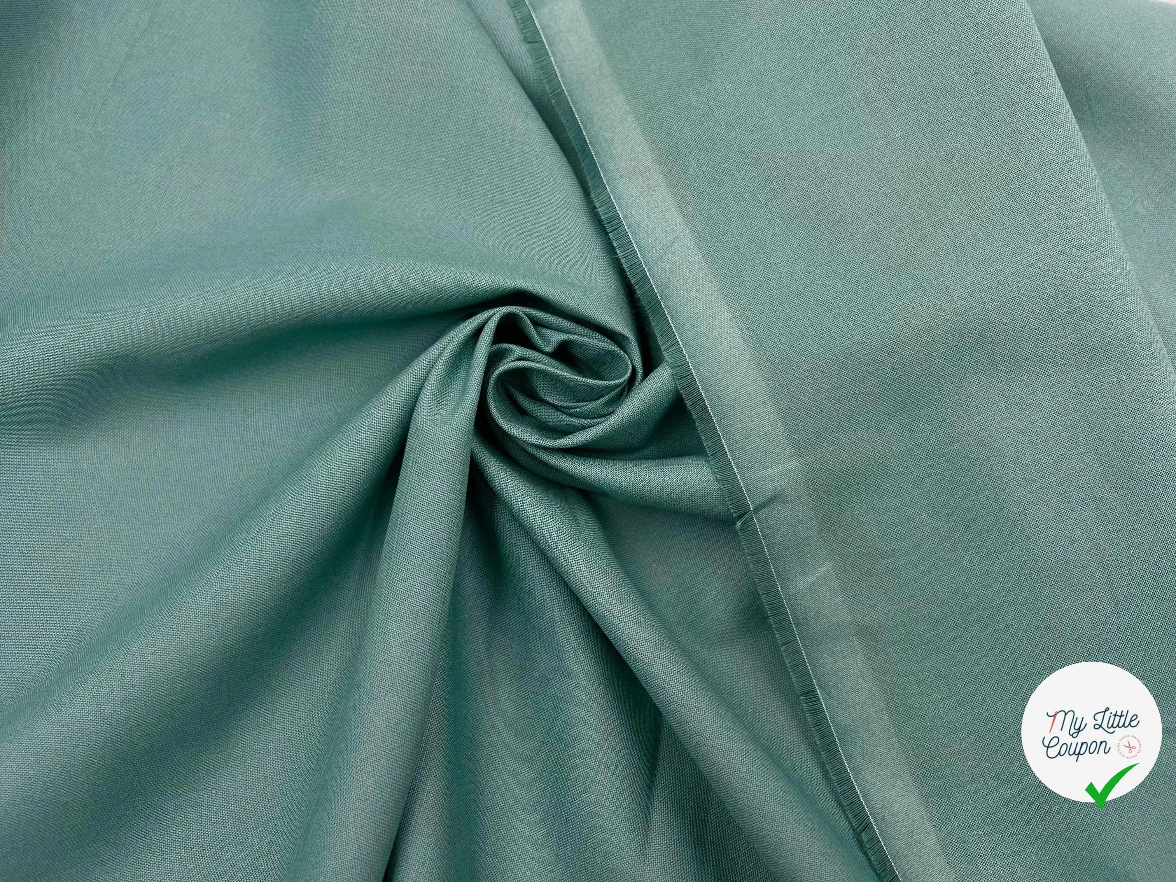 COTONNADE UNIE THYM - My Little Coupon - tissu - coudre