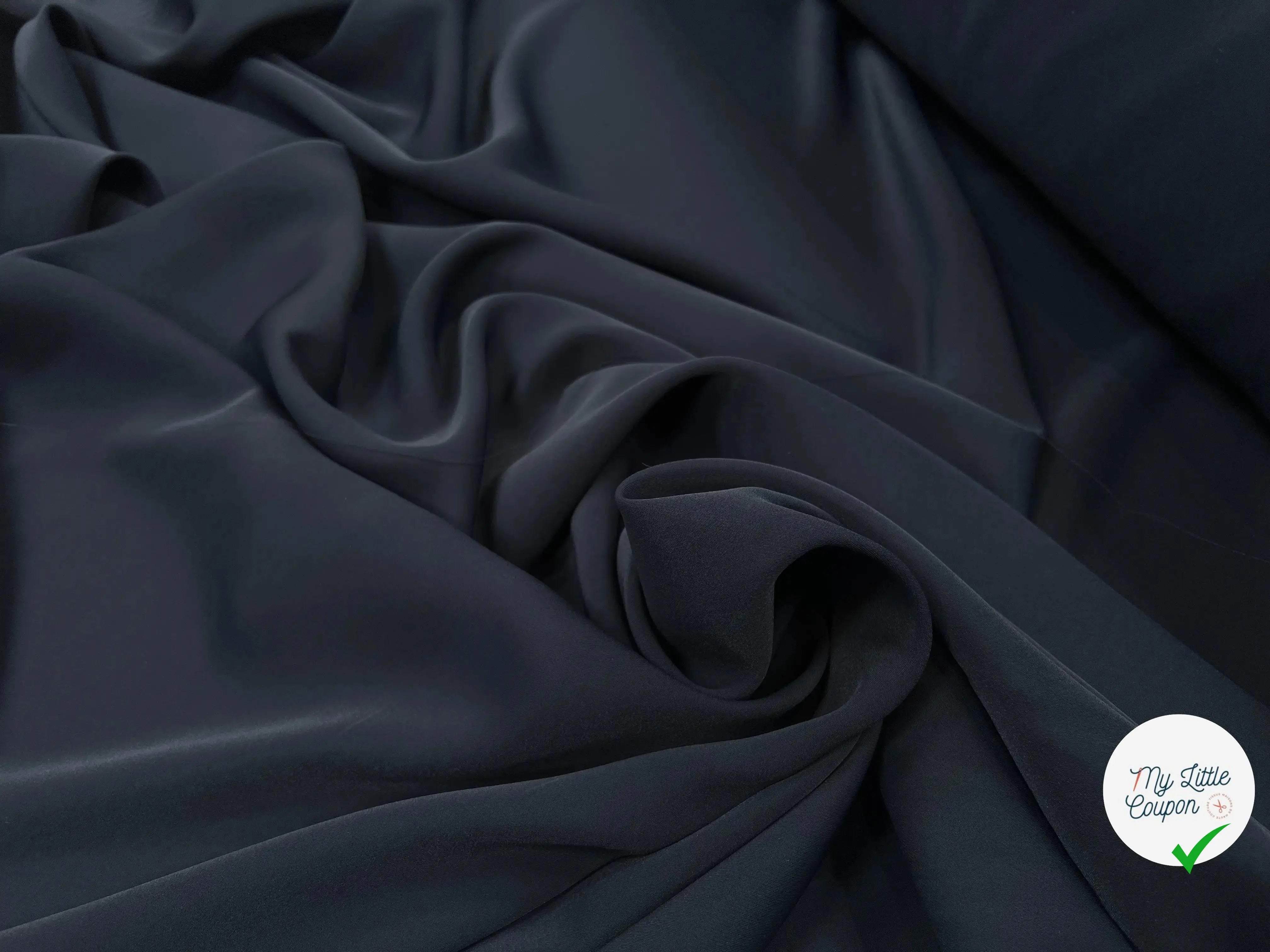 CRÊPE CADY FLUIDE BLEU NUIT D'HIER PREMIUM MLC INTERN