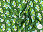 CREPE DE CHINE 100% SOIE FLEURS VERTES - My Little Coupon