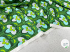 CREPE DE CHINE 100% SOIE FLEURS VERTES - My Little Coupon