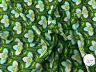 CREPE DE CHINE 100% SOIE FLEURS VERTES - My Little Coupon