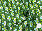 CREPE DE CHINE 100% SOIE FLEURS VERTES - My Little Coupon