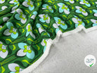 CREPE DE CHINE 100% SOIE FLEURS VERTES - My Little Coupon