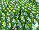 CREPE DE CHINE 100% SOIE FLEURS VERTES - My Little Coupon