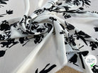 CREPE DE CHINE 100% SOIE JAPONISANT NOIR & BLANC - My Little Coupon