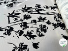 CREPE DE CHINE 100% SOIE JAPONISANT NOIR & BLANC - My Little Coupon