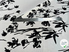 CREPE DE CHINE 100% SOIE JAPONISANT NOIR & BLANC - My Little Coupon