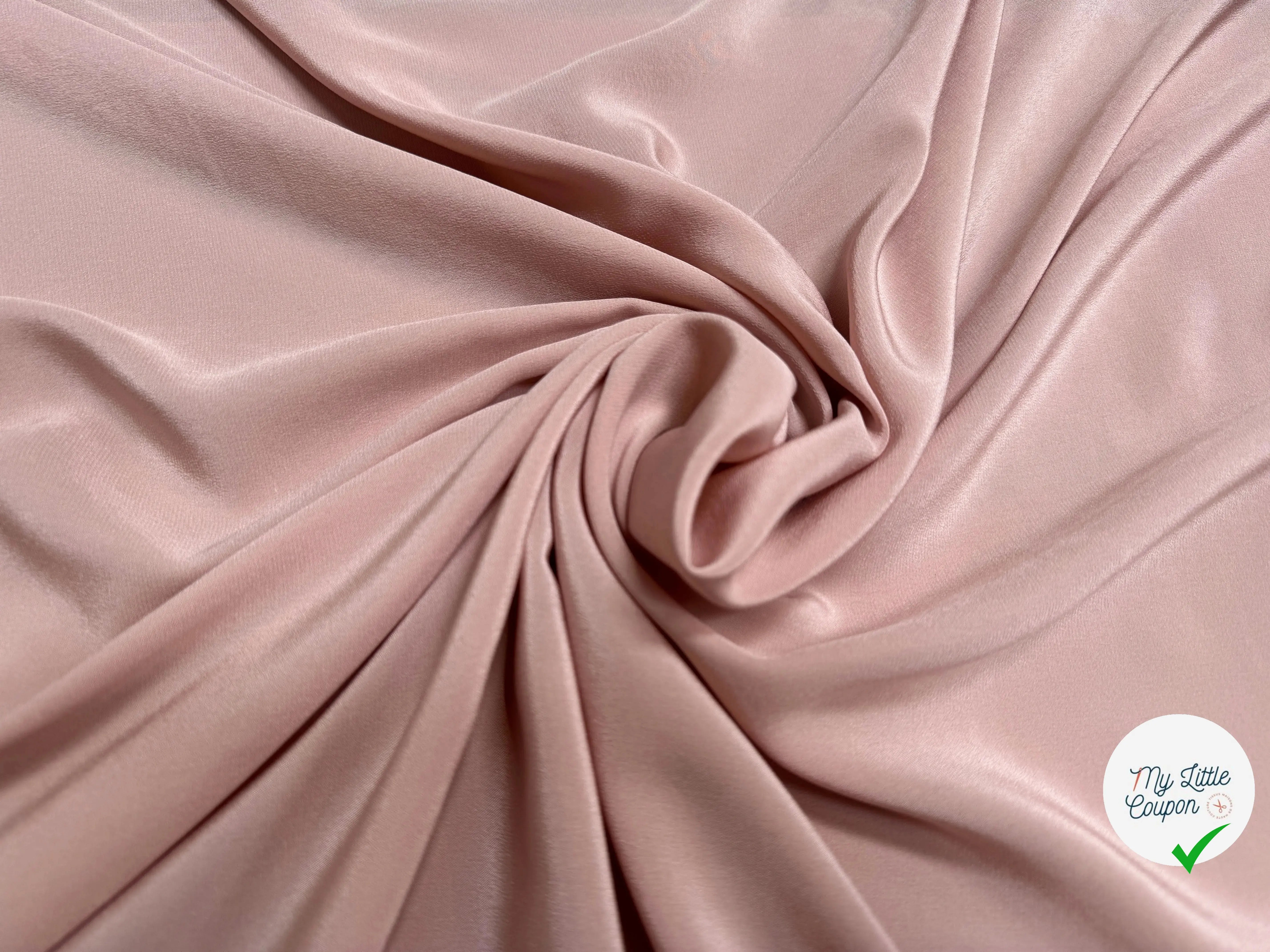 CREPE DE CHINE 100% SOIE ROSE CHAIR - My Little Coupon