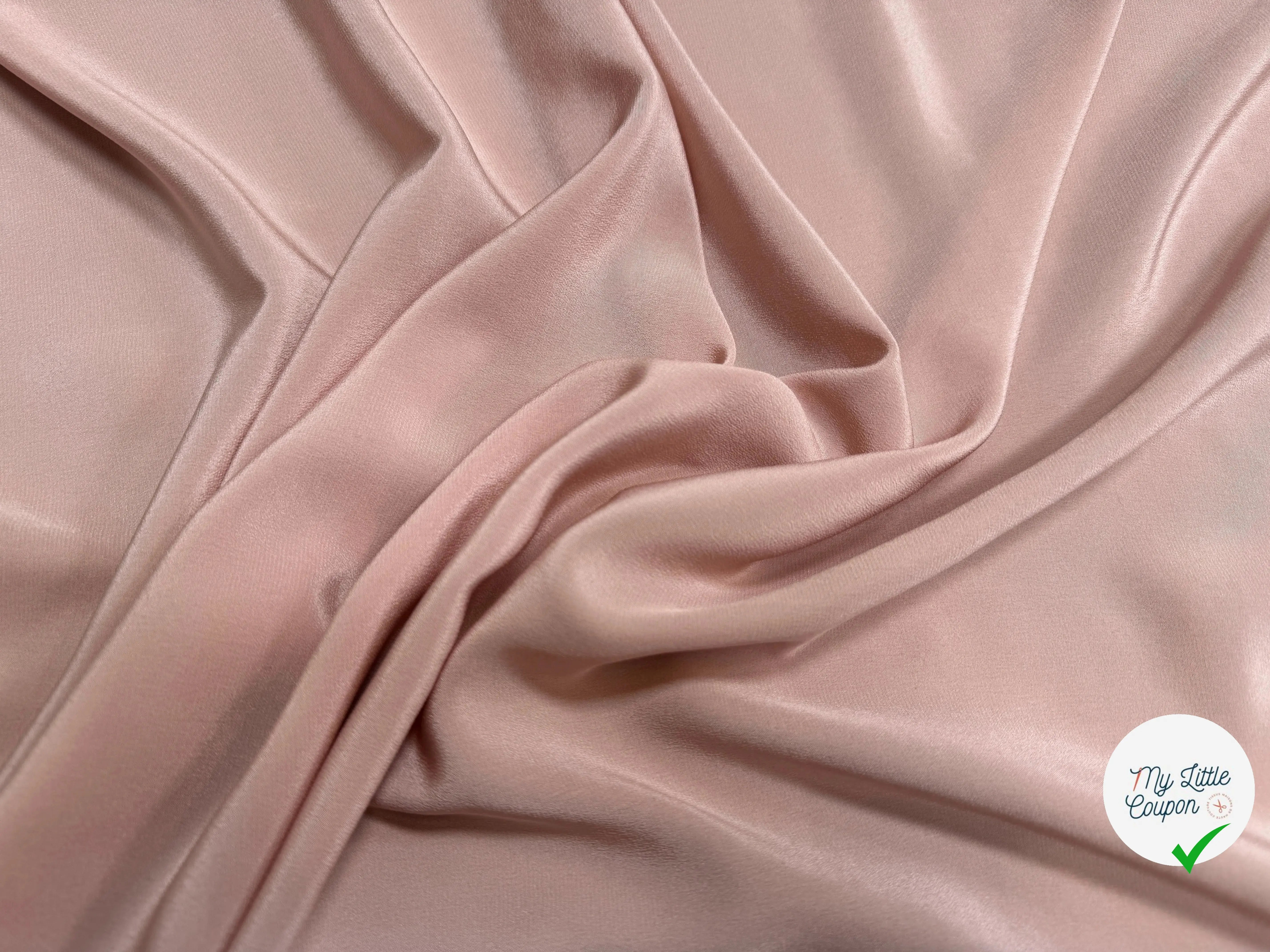CREPE DE CHINE 100% SOIE ROSE CHAIR - My Little Coupon