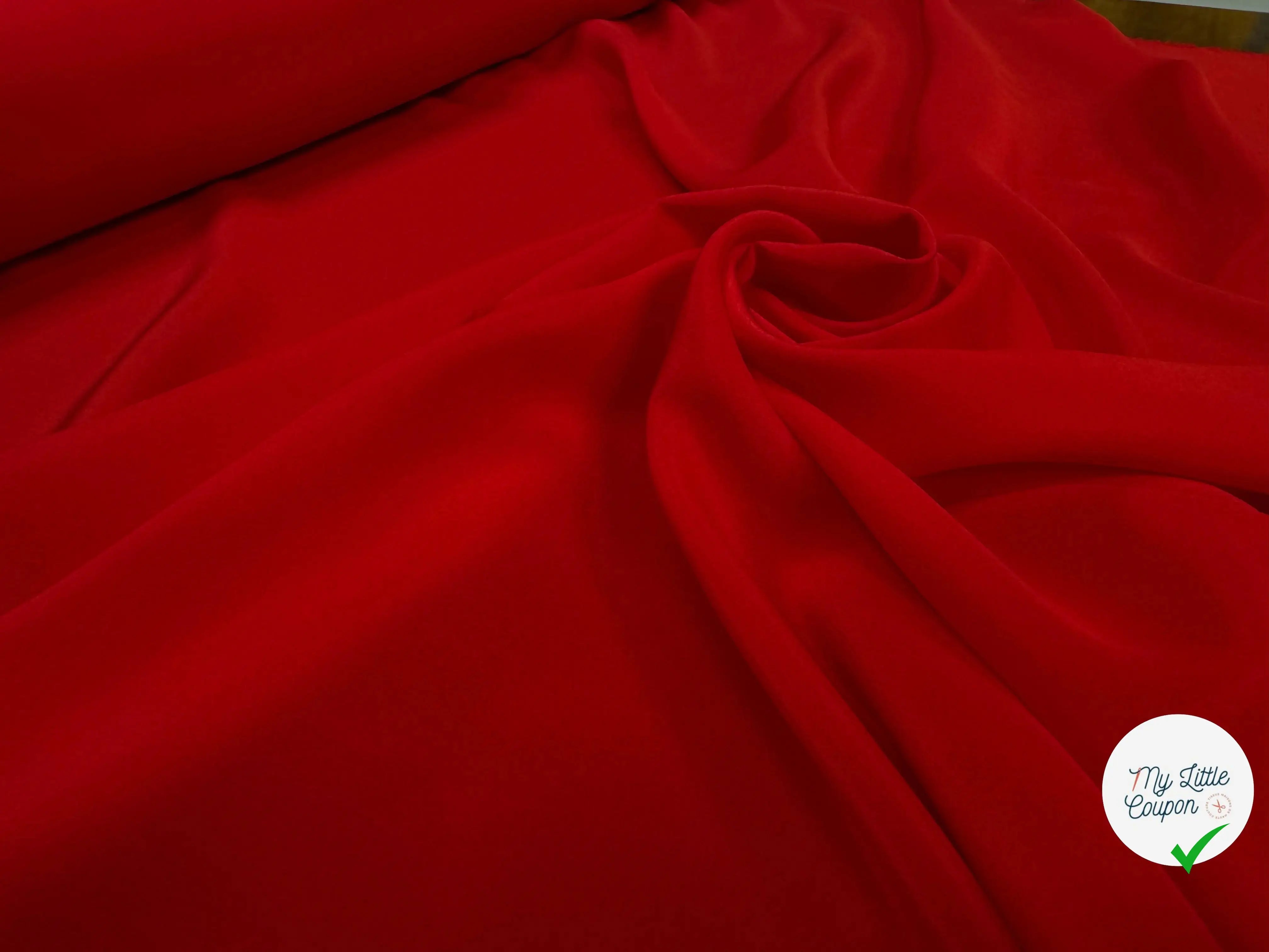 CREPE DE CHINE 100% SOIE, Rising Red - My Little Coupon