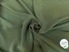 CREPE DE CHINE SOIE UNIE VERT KAKI - My Little Coupon