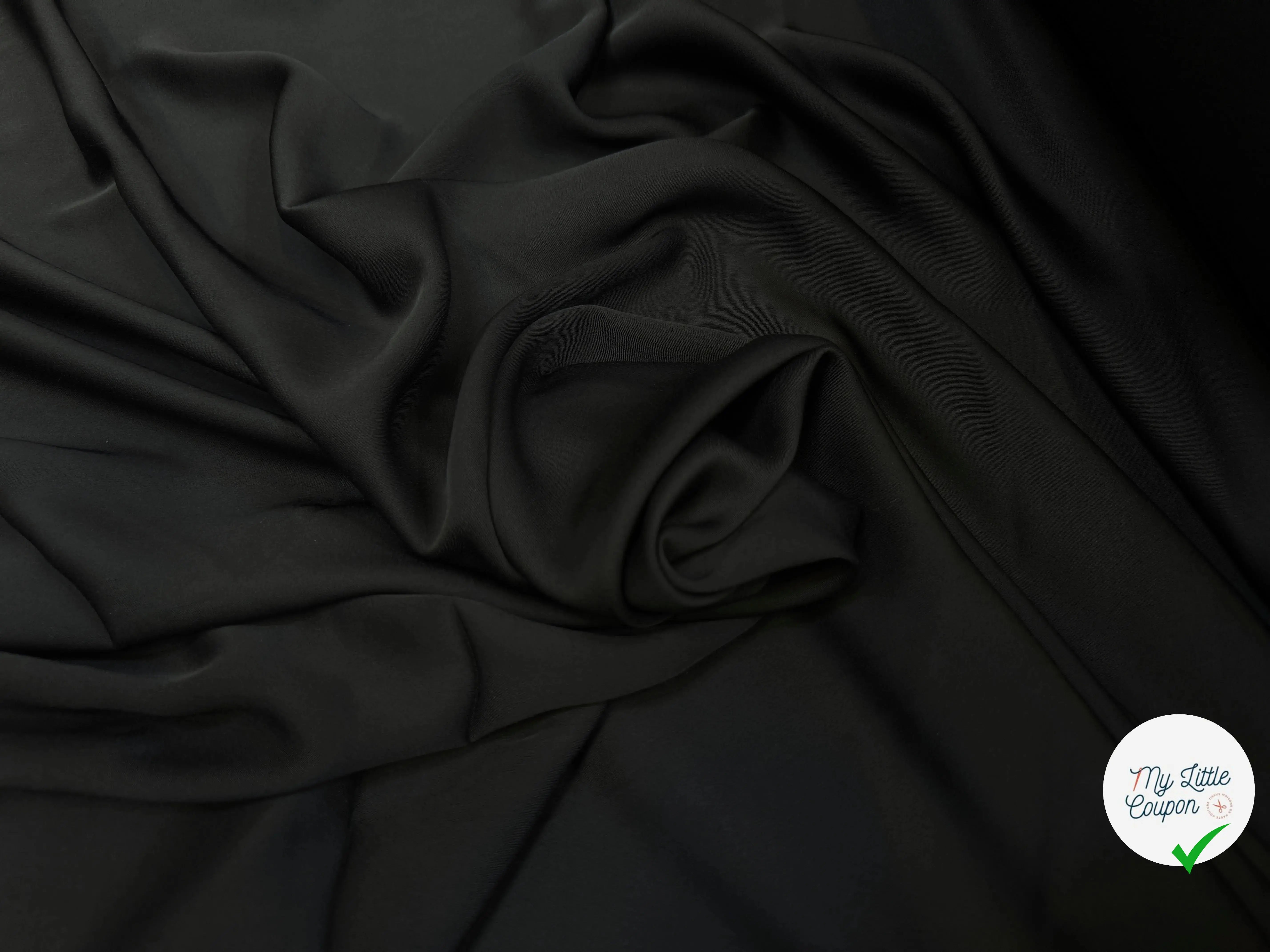 CREPE ENVERS SATIN NOIR - My Little Coupon