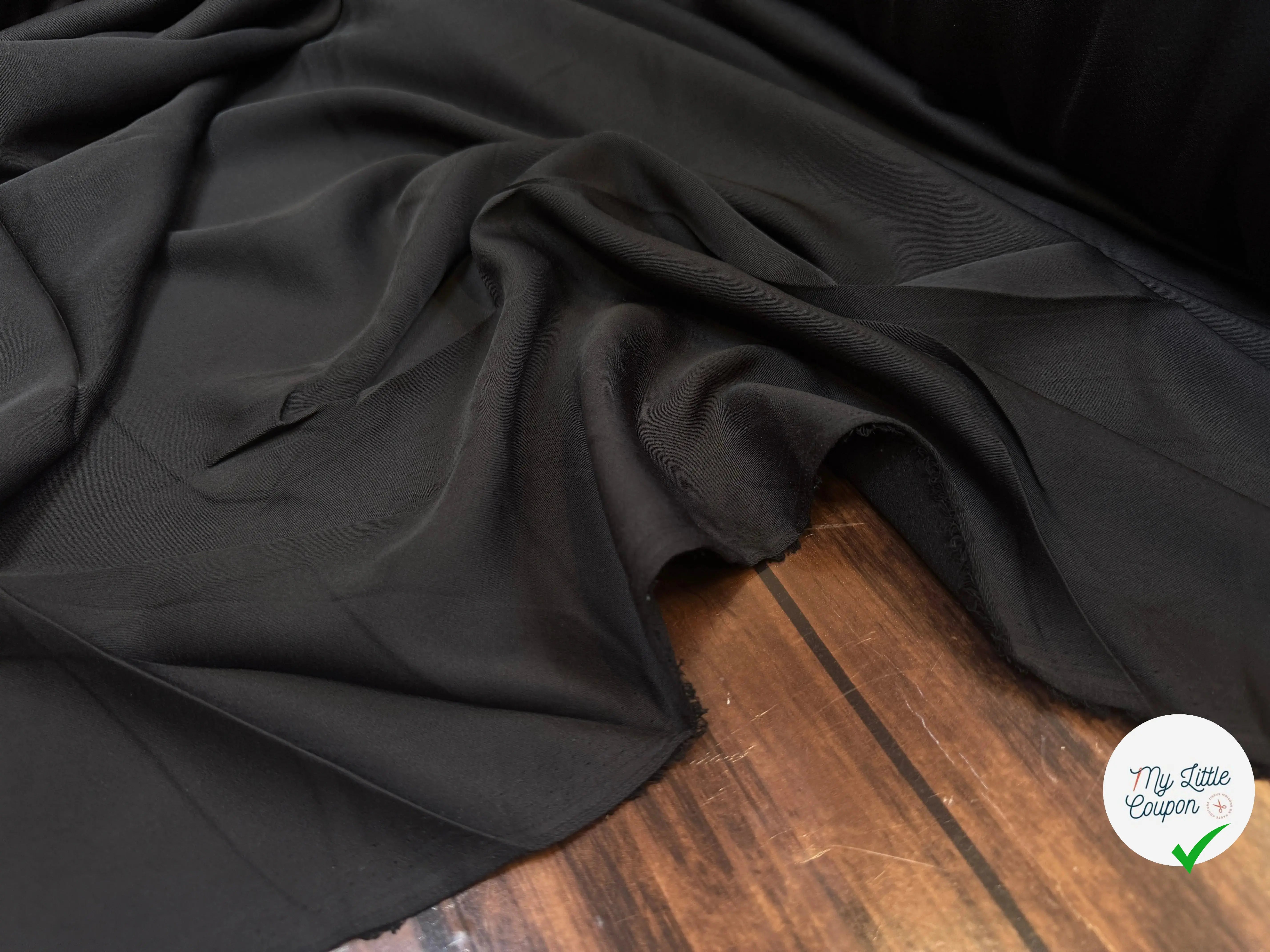 CREPE ENVERS SATIN NOIR - My Little Coupon
