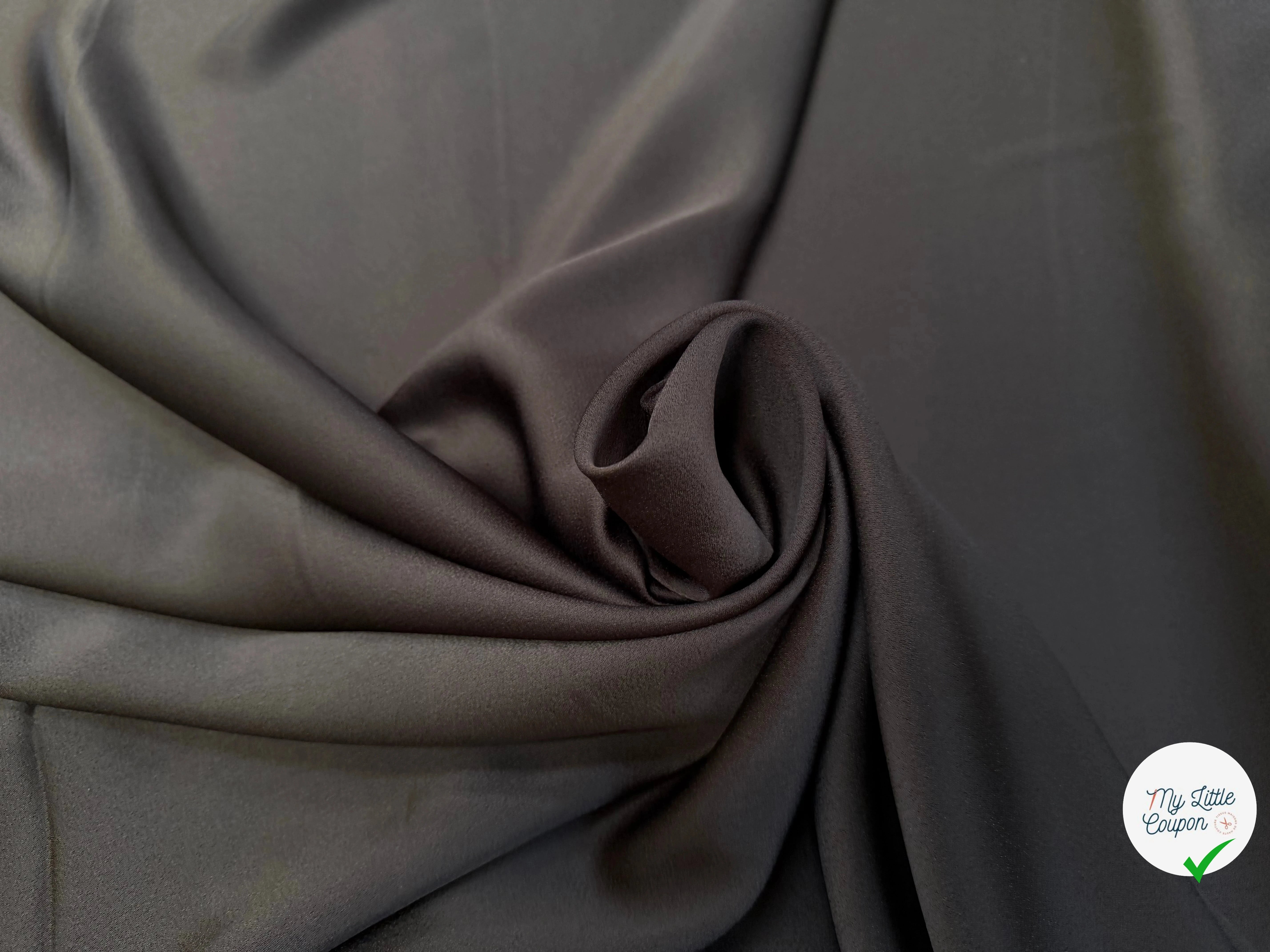 CCREPE ENVERS SATIN VISCOSE ET ACETATE MAT CAFE - My Little Coupon