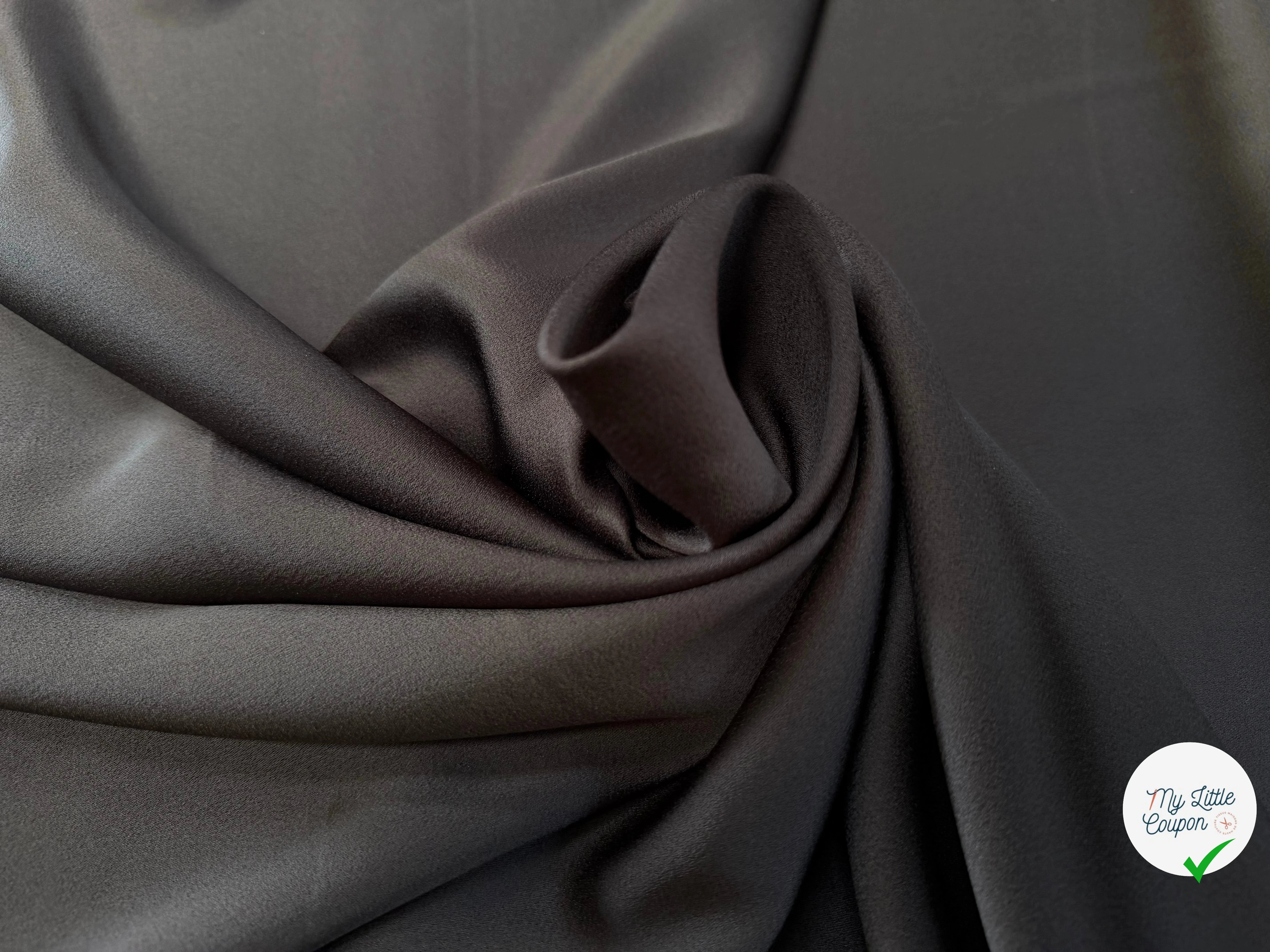 CCREPE ENVERS SATIN VISCOSE ET ACETATE MAT CAFE - My Little Coupon