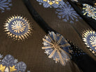 (Chute) CRÈPE FLUIDE FOND NOIR IMPRIMÉ FLEURS POLYESTER - My Little Coupon