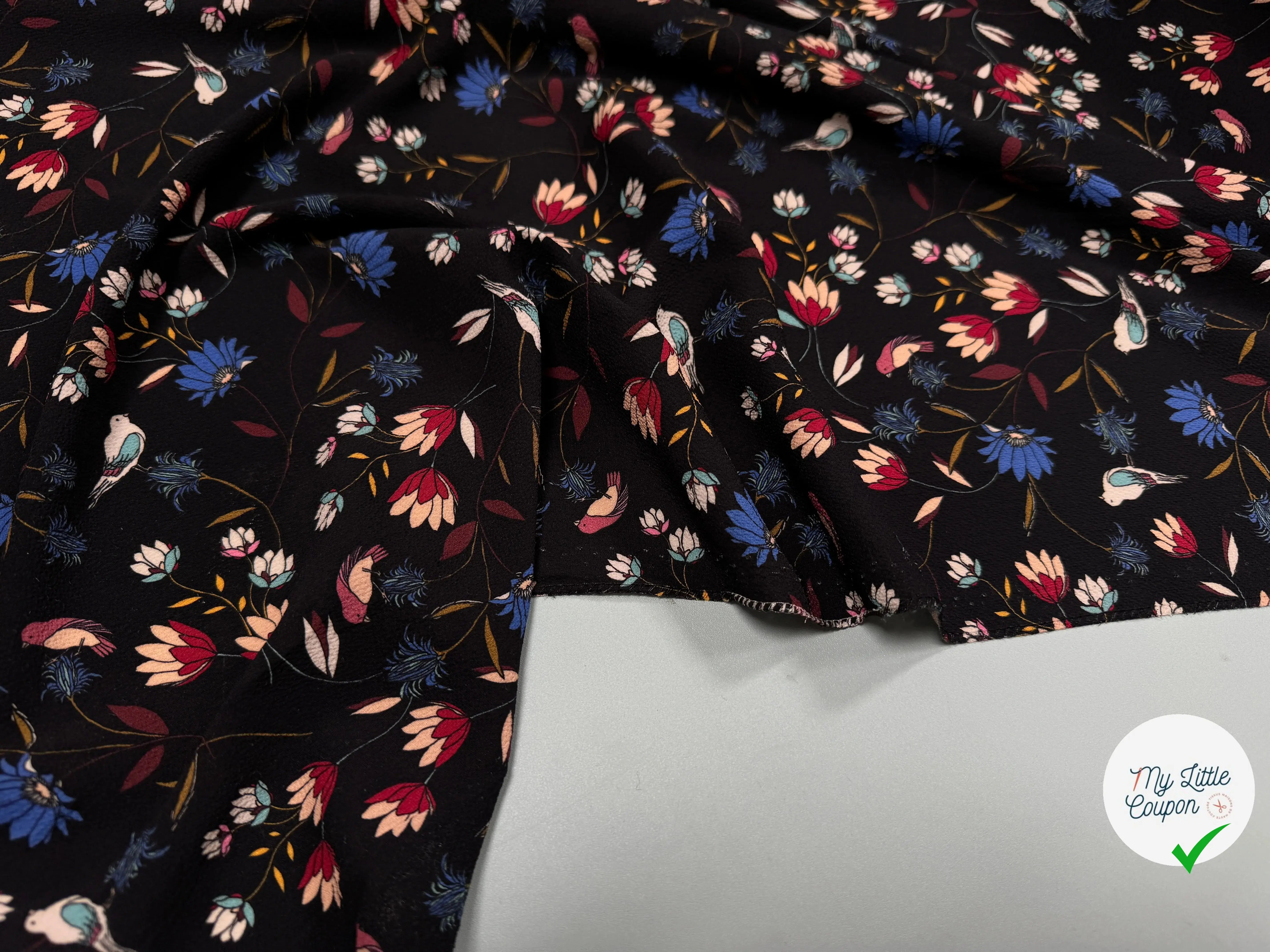CREPE FOND NOIR FLEURS 2%EA - My Little Coupon