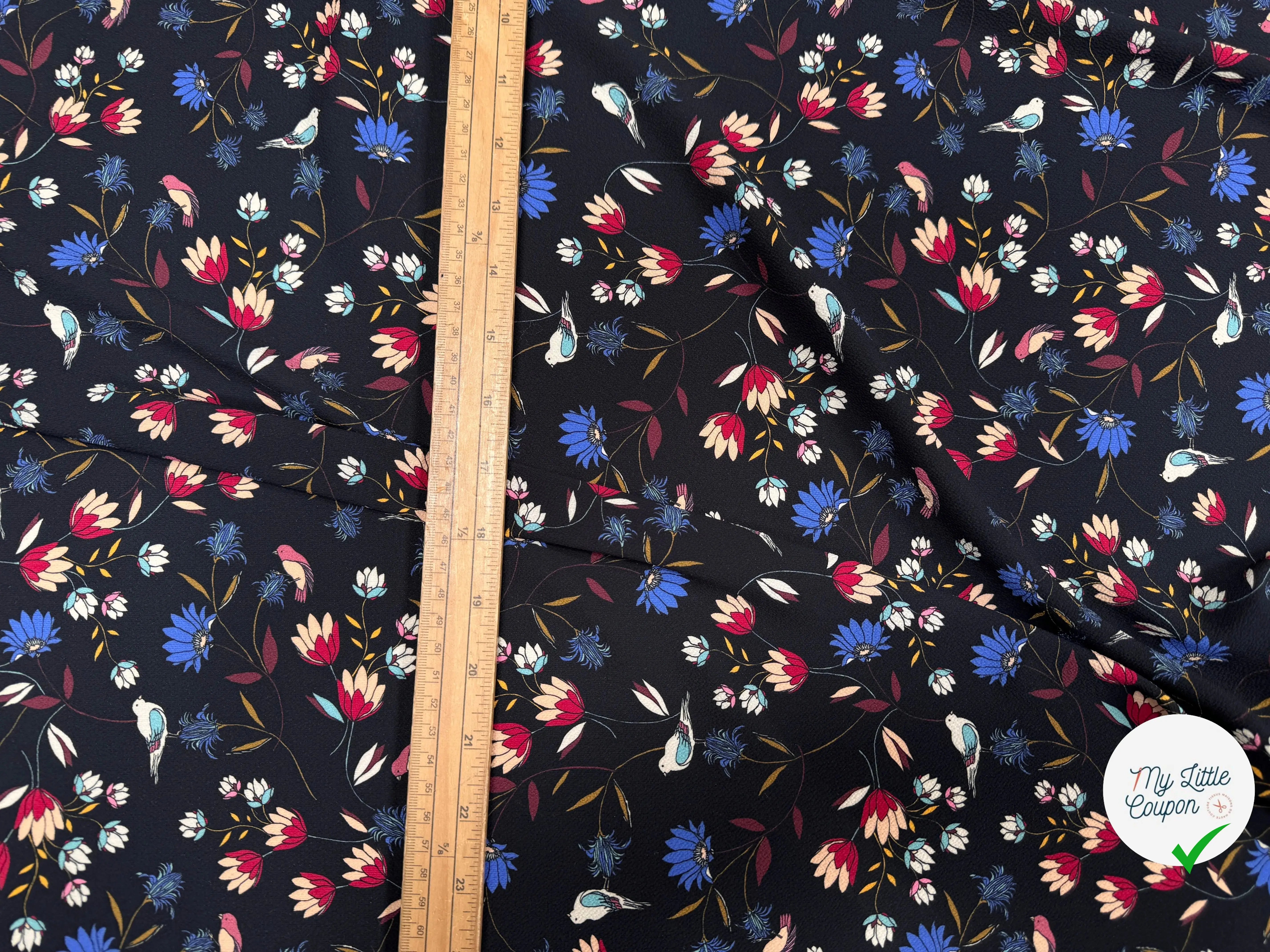 CREPE FOND NOIR FLEURS 2%EA - My Little Coupon