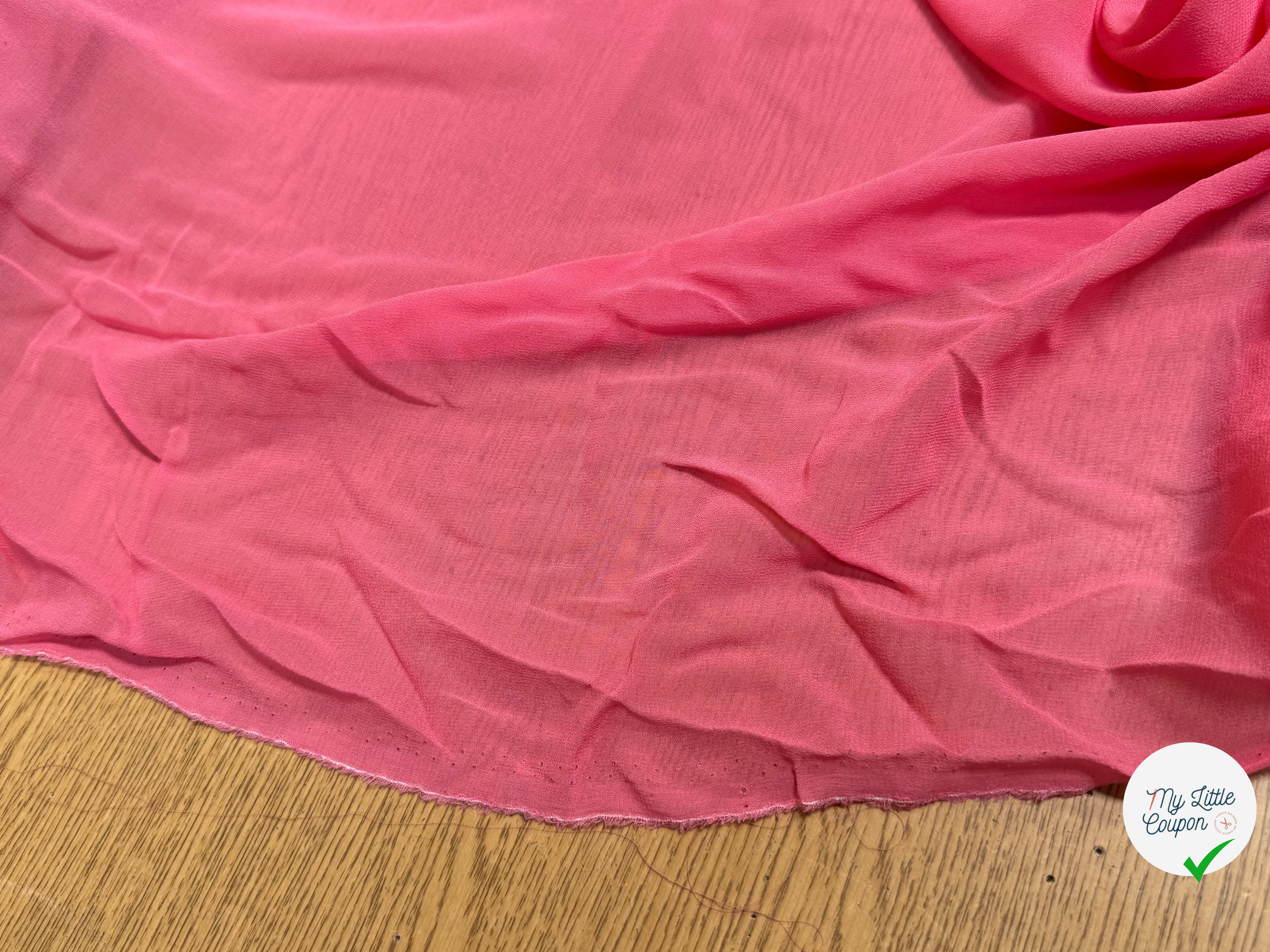 (Chute) CREPE GEORGETTE DE SOIE BARBIE - My Little Coupon