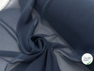 CRÊPE GEORGETTE POLYESTER NAVY - My Little Coupon