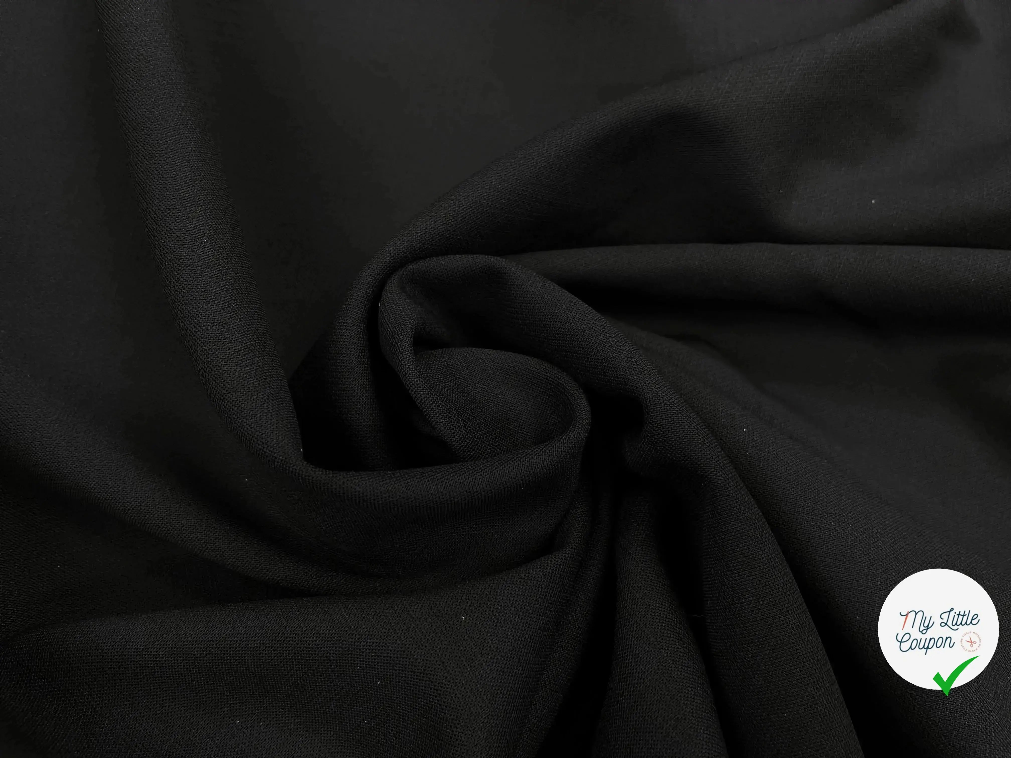 CREPE LOURD DE LAINE STRETCH BLACK - My Little Coupon